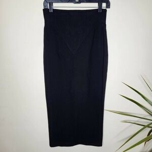 Istante by Gianni Versace Black Midi Pencil Skirt